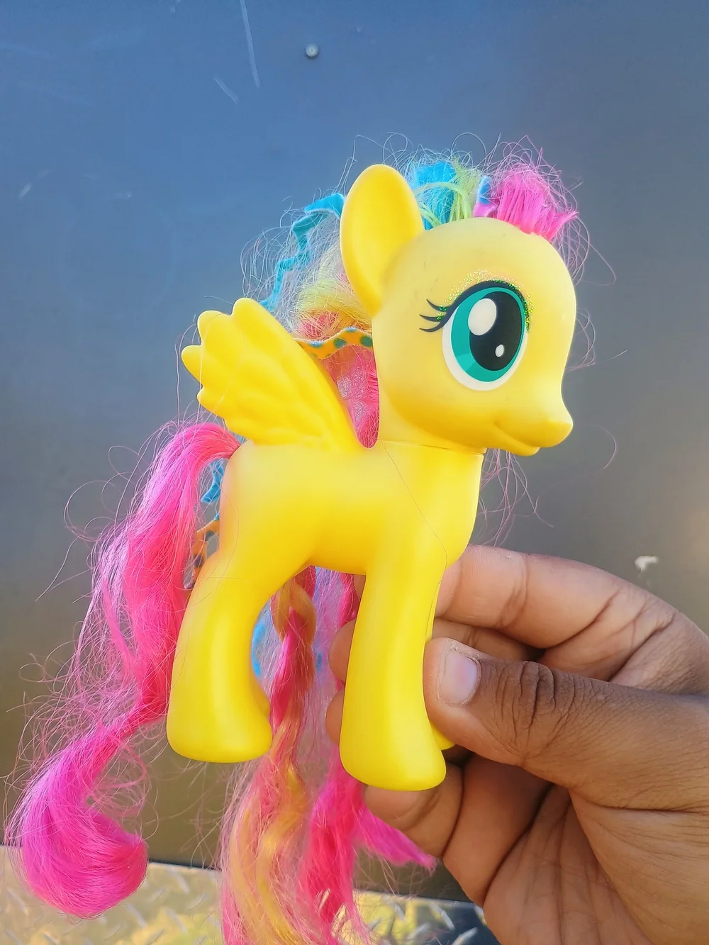 2013 My Little Pony FLUTTERSHY 14cm Toy Horse FASHION STYLE MLP